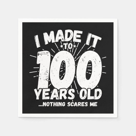 100歳の皮肉ミームおもしろい100誕生日 スタンダードカクテルナプキン (正面)