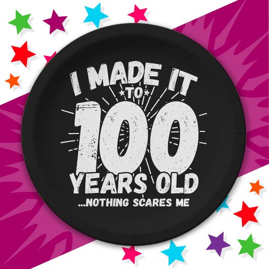 100歳の皮肉ミームおもしろい100誕生日 ペーパープレート