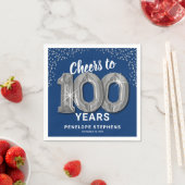 100歳の誕生日おめでとうナプキン スタンダードカクテルナプキン (インサイチュ)