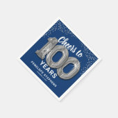 100歳の誕生日おめでとうナプキン スタンダードカクテルナプキン (角)