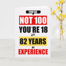 100歳の誕生日おめでとう 82年の経験 カード