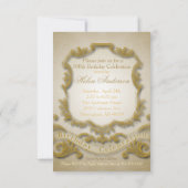 100歳の誕生日お祝いカスタムヴィンテージ フォーム 招待状 (裏面)