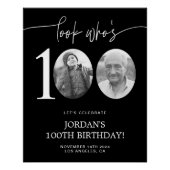 100歳の誕生日お祝い ポスター (正面)