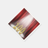 100歳の誕生日をスポットライトでステージ スタンダードカクテルナプキン (角)