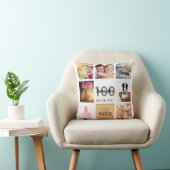 100歳の誕生日カスタム写真コラージュ女性ホワイト クッション (椅子)