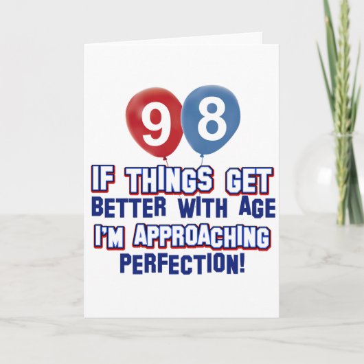 100歳の誕生日デザイン カード (正面)