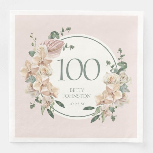 100歳の誕生日トロピカルフラワー (正面)