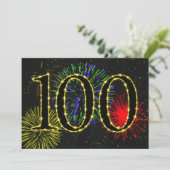 100歳の誕生日パーティーを招待する 招待状 (スタンド正面)