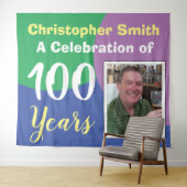 100歳の誕生日パーティー壁 タペストリー (インサイチュ(横))