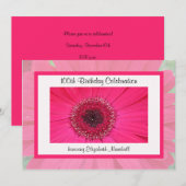 100歳の誕生日パーティー招待状 ゲルバダイジー 招待状 (正面/裏面)