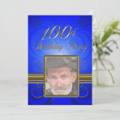 100歳の誕生日パーティー招待状 招待状 (スタンド正面)