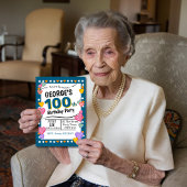 100歳の誕生日パーティー100歳お祝い 招待状