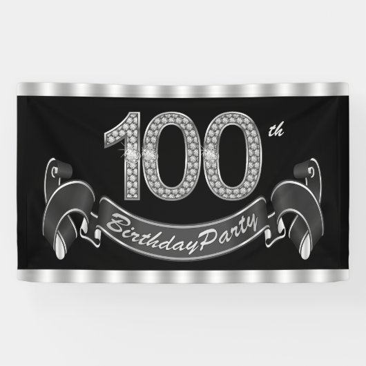 100歳の誕生日パーティー 横断幕 (横)