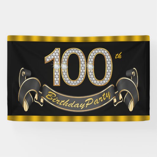 100歳の誕生日パーティー 横断幕 (横)