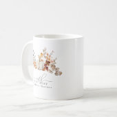 100歳の誕生日プレゼント 白いカボチャと秋の花 コーヒーマグカップ (正面左)