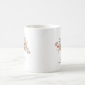 100歳の誕生日プレゼント 白いカボチャと秋の花 コーヒーマグカップ (中央)