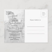 100歳の誕生日写真招待状 ポストカード (裏面)