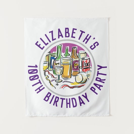 100歳の誕生日記念タペストリー タペストリー (正面)