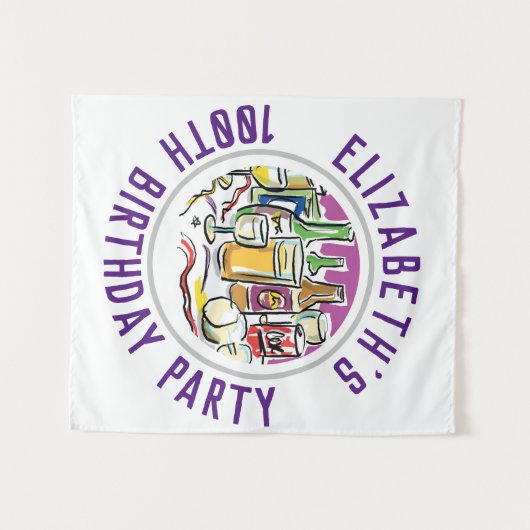 100歳の誕生日記念タペストリー タペストリー (正面(横))