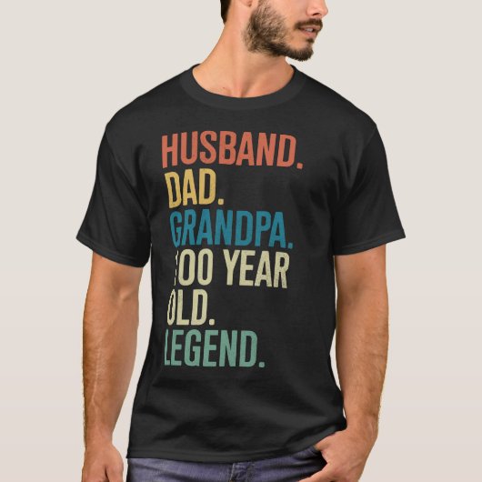 100歳の誕生日 お父さん 祖父 100歳 レジェンド Tシャツ (正面)
