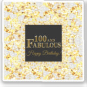 100歳の誕生日 シール (正面)