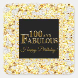 100歳の誕生日 スクエアシール