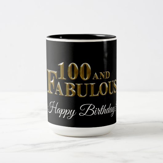 100歳の誕生日 ツートーンマグカップ (中央)