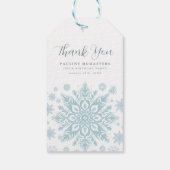 100歳の誕生日 ブルー スノーフレーク 感謝の気持ちを表すギフト ギフトタグ (裏面)