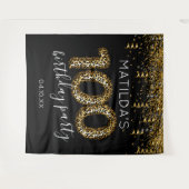 100歳の誕生日 レパード柄 フォトブース 背景 タペストリー (正面(横))