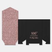 100歳の誕生日 ローズゴールドラメ ありがとう フェイバーボックス (見開き)