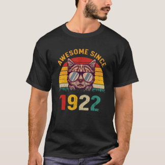 100歳の誕生日 ヴィンテージ 猫 100年間すばらしい Tシャツ