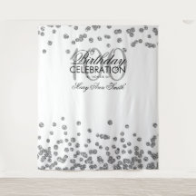 100歳の誕生日 銀白色のコンフェッティ 背景