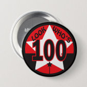 100歳はだれであるか見て下さい 缶バッジ (正面&裏面)