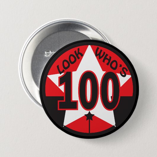 100歳はだれであるか見て下さい 缶バッジ (正面&裏面)