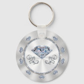 100歳パーソナライズされたの誕生日パーティーの好意 キーホルダー (裏面)