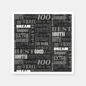 100歳ユニークの誕生日パーティーのプレゼント スタンダードカクテルナプキン (正面)