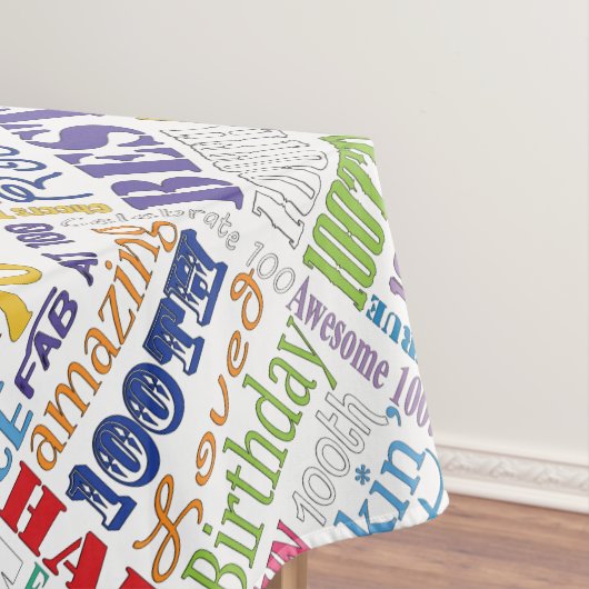 100歳ユニークの誕生日パーティーのプレゼント テーブルクロス (インサイチュ)
