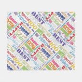 100歳ユニークの誕生日パーティーのプレゼント フリースブランケット (正面(横))