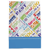 100歳ユニークの誕生日パーティーのプレゼント ミディアムペーパーバッグ (裏面)