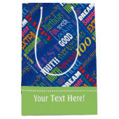 100歳ユニークの誕生日パーティーのプレゼント ミディアムペーパーバッグ (正面)