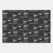 100歳ユニークの誕生日パーティーのプレゼント ラッピングペーパーシート (正面)