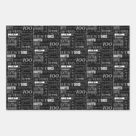 100歳ユニークの誕生日パーティーのプレゼント ラッピングペーパーシート