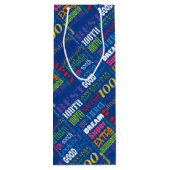 100歳ユニークの誕生日パーティーのプレゼント ワインギフトバッグ (裏面)