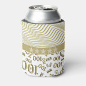 100歳代の誕生日金ゴールドとホワイトパターン 缶クーラー (缶裏面)