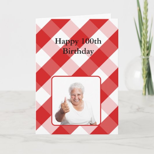 100歳以上の誕生日カード - カスタマイズ可能 カード (正面)