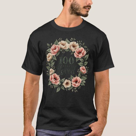 100歳100クール年誕生日100年愛 Tシャツ (正面)