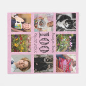 100歳100歳100歳 フリースブランケット (正面(横))