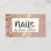 100爪、 ネイルアポイントメントリマインダーバラ大理石 名刺 (正面)