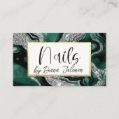 100爪、 ネイルアポイントメントリマインダーバラ大理石 名刺 (正面)