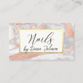 100爪、 ネイルアポイントメントリマインダーバラ大理石 名刺 (正面)